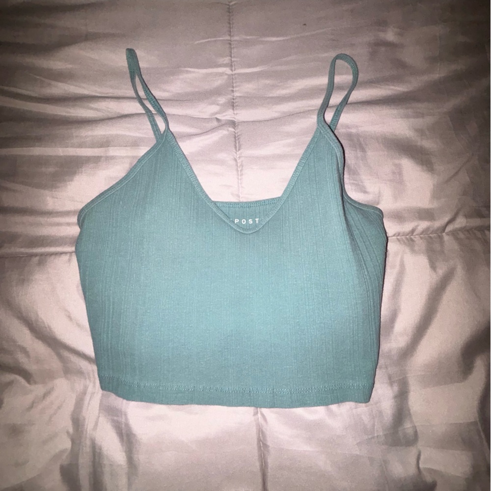 cute basic aeropostal green tank top